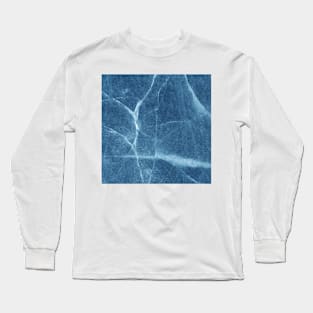 Blue marble  pattern Long Sleeve T-Shirt